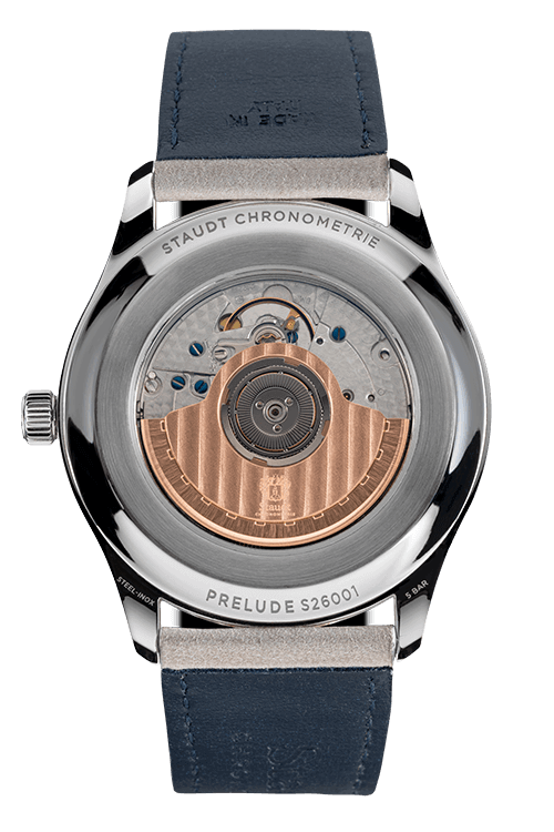 Staudt Chronometrie Prelude backside movement mechanical SW300 2892 ETA Sellita