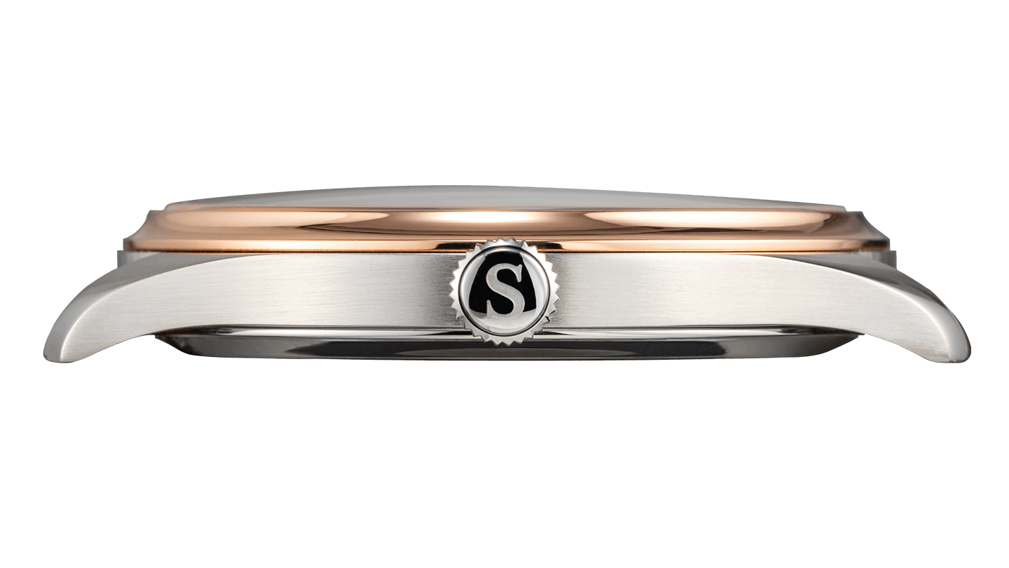 Staudt Prelude AUTOMATIC side view case mechanical watch